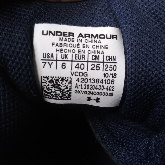 Under Armour Lockdown 3 Sneakers SZ 7 Blue & Gold - Picture 5 of 6